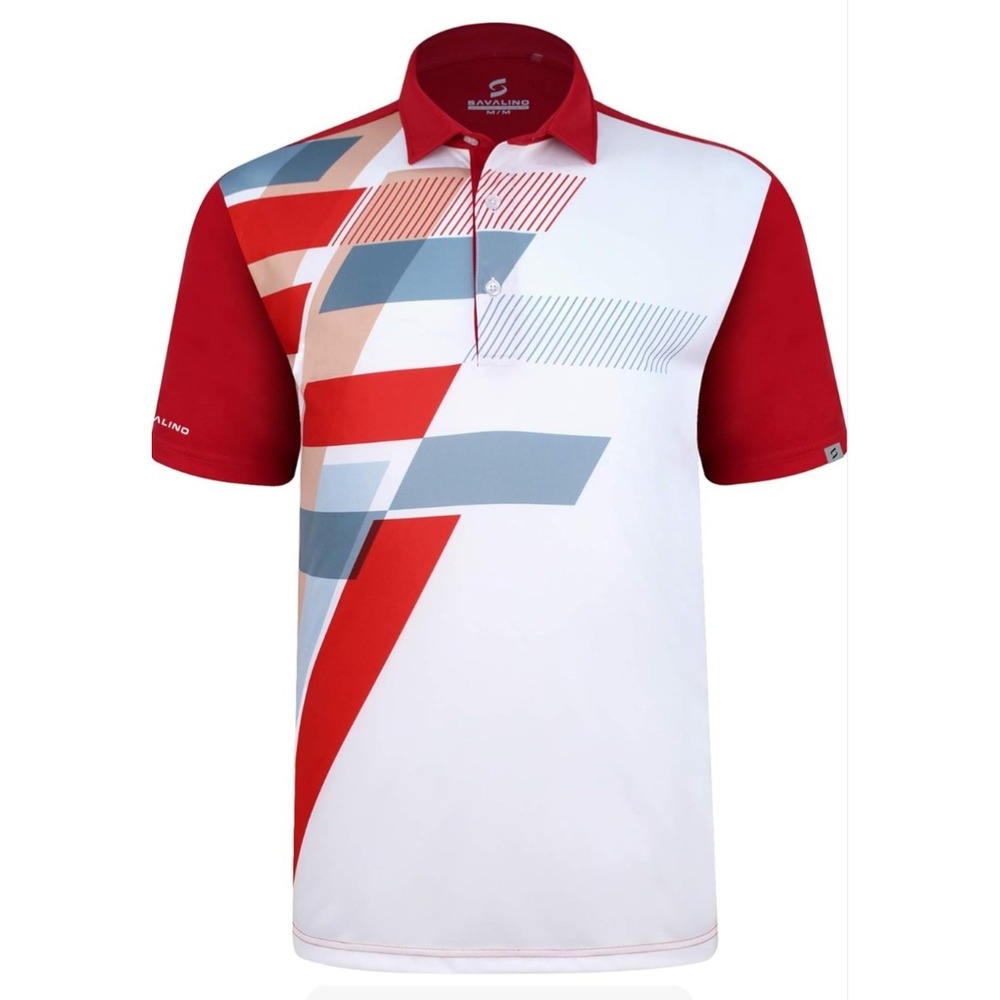 Savalino Men's Bowling Polo Shirts Material Wicks Sweat & Dries Fast, Size‎ 2Xl